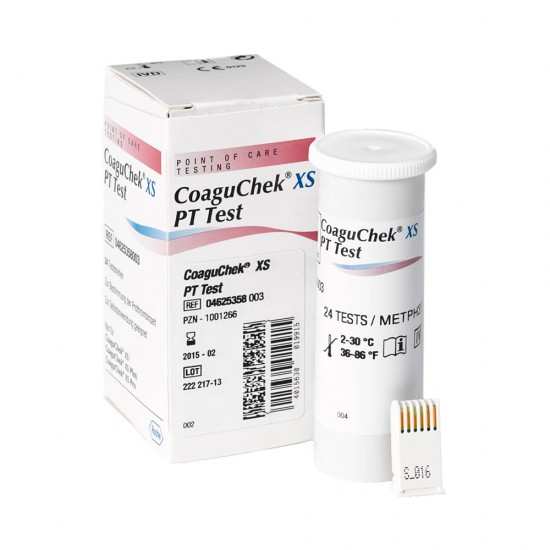 CoaguChek XS PT Test Strips - 24 Tiras